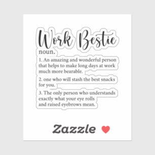 Work Bestie Definition, Gift For Work Friend