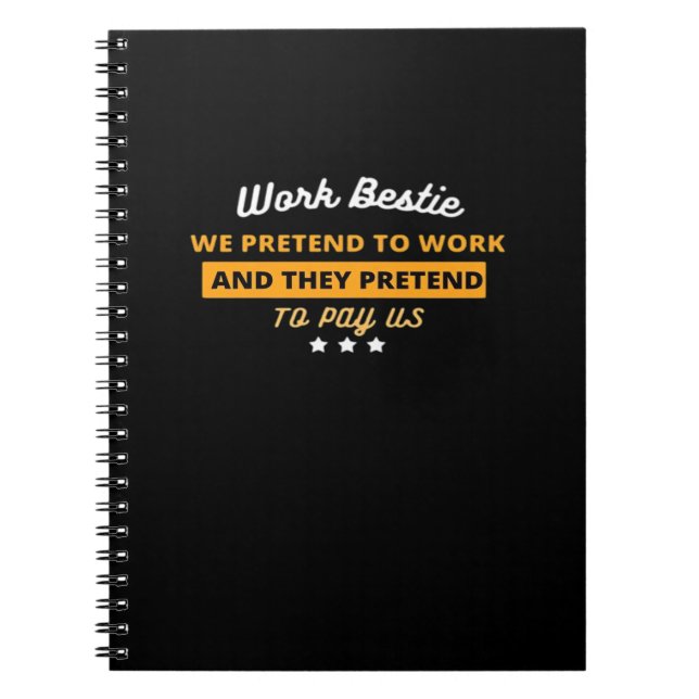 Work Bestie Funny Coworker Quote Classic Notebook (Front)