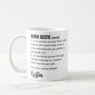 Work Bestie Ice Coffee Cup, Work Bestie Gift, Emot Mug