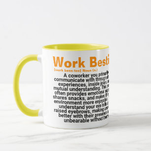 Work Bestie Quote Gift   CoWorker Colleague Mug