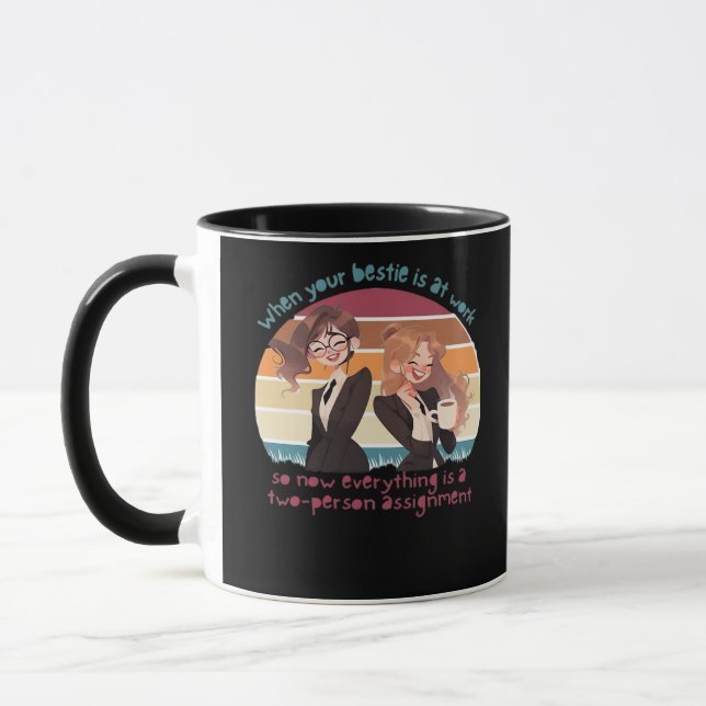 Work Besties Two-Person Classic Mug (Left)