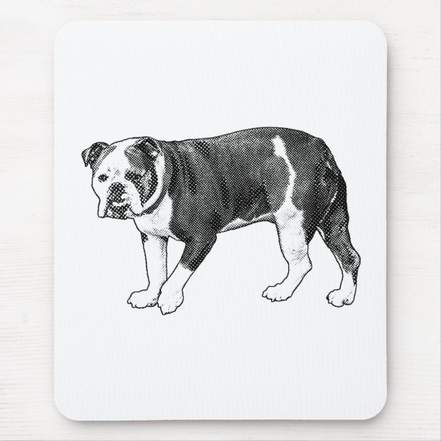 Work Buddy, Bulldog Dot Mousepad (Front)