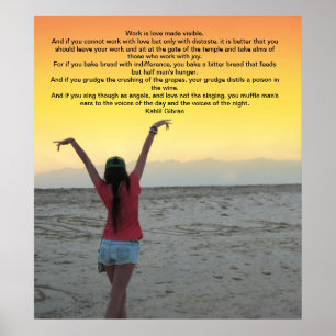 Work by Kahlil Gibran Poster