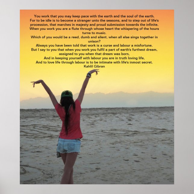 Work by Kahlil Gibran Poster (Front)