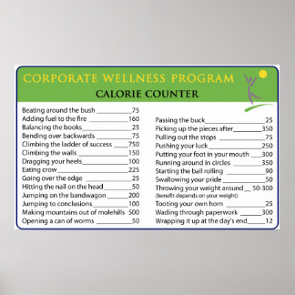 Work Calories Poster