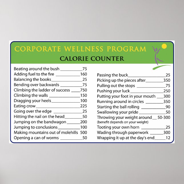 Work Calories Poster (Front)