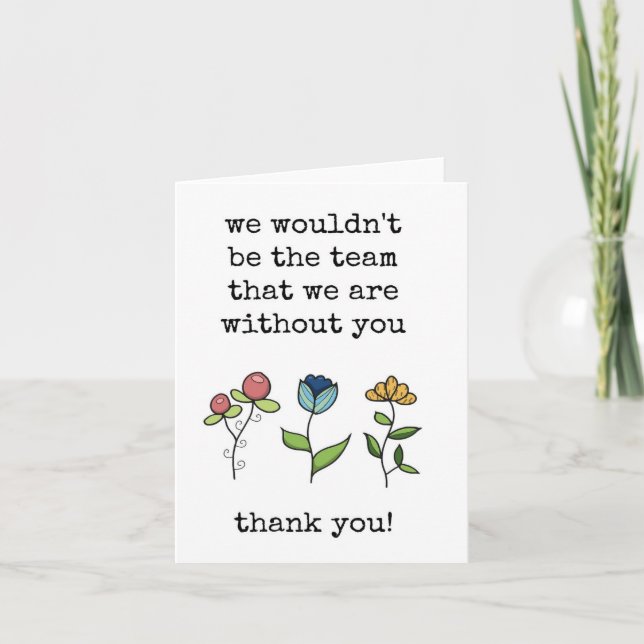 Work, Coworker, Team Appreciation Card (Front)