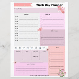 Work Day Planner
