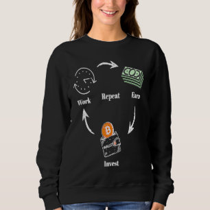 Work Earn Invest Repeat Bitcoin Sweatshirt