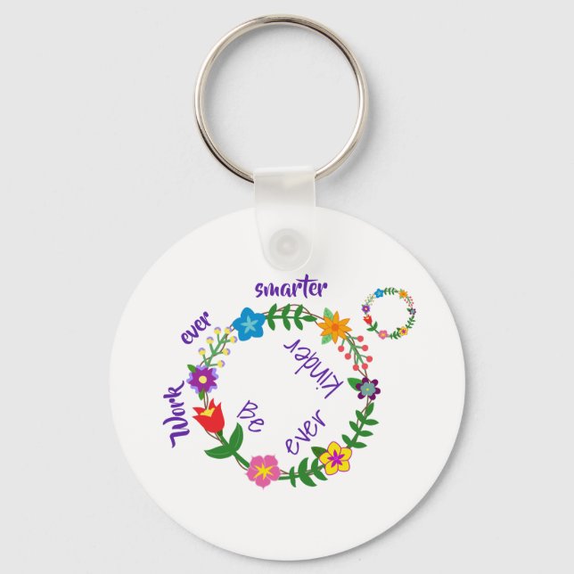 Work ever smarter, Be ever kinder (© Mira) Key Ring (Front)
