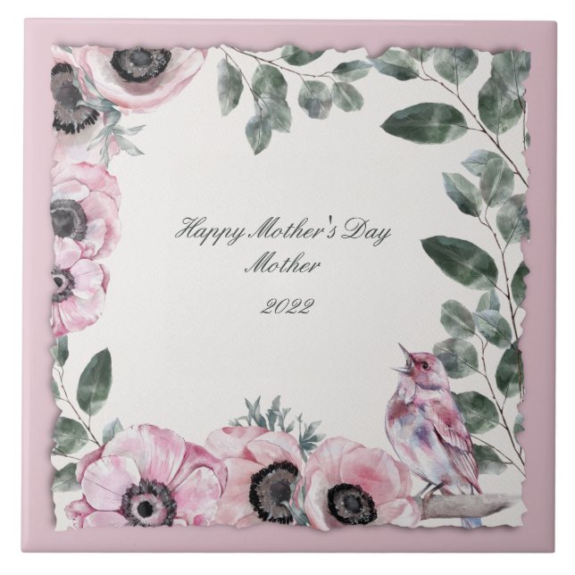 Work Family Misses You Get Well Ceramic Tile (Front)