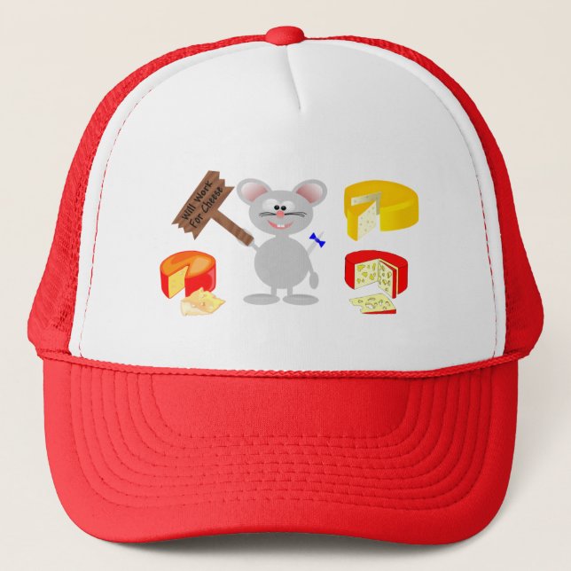 Work For Cheese Trucker Hat (Front)