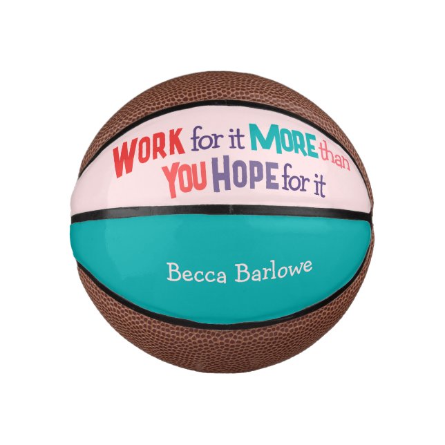 Work For It Mini Basketball (Front)