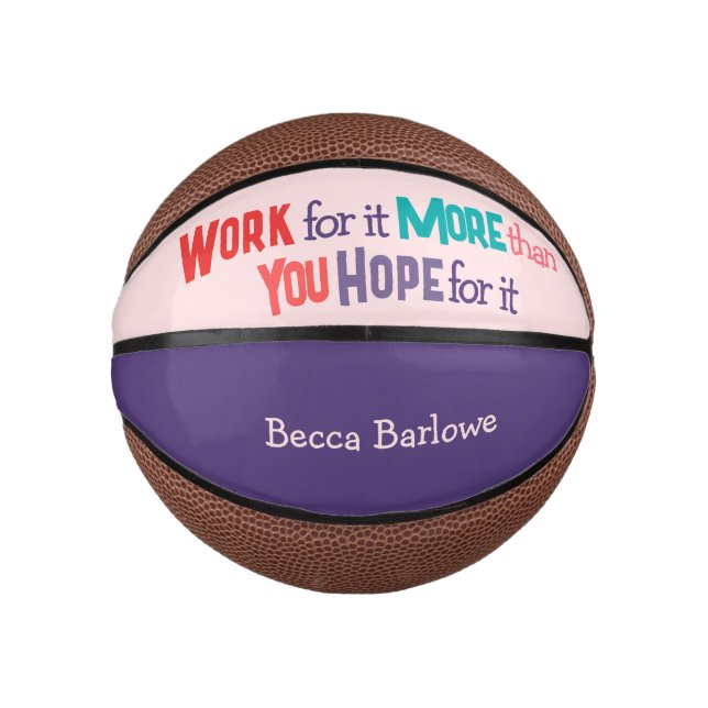 Work For It Mini Basketball (Front)