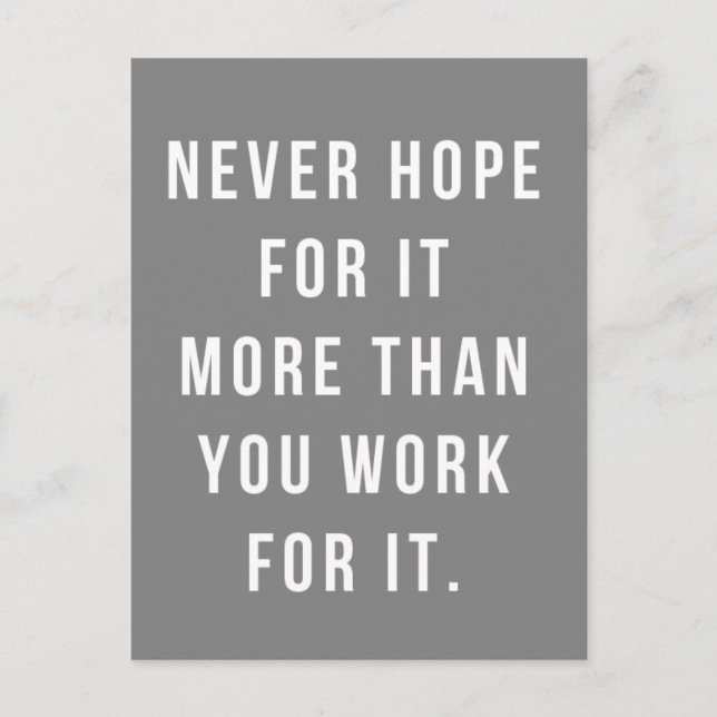 Work For It Quote Postcard (Front)