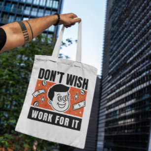 Work For It Retro Cartoon Tote Bag