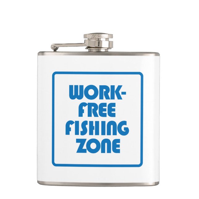 Work Free Fishing Zone Hip Flask (Front)