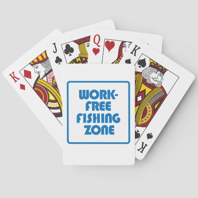 Work Free Fishing Zone Playing Cards (Back)