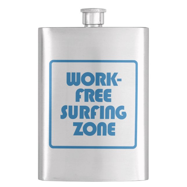 Work Free Surfing Zone Hip Flask (Front)