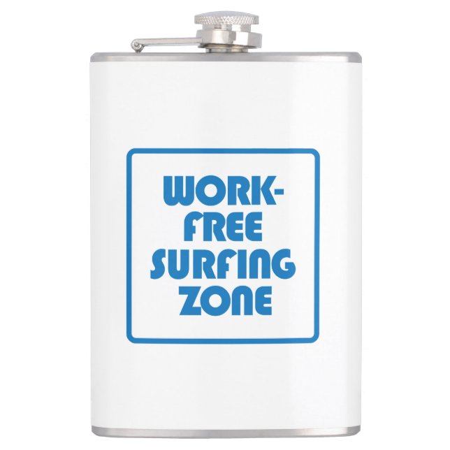 Work Free Surfing Zone Hip Flask (Front)