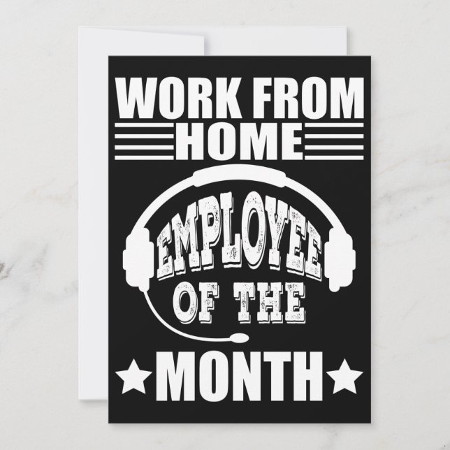 Work From Home Employee Of The Month Announcement (Front)