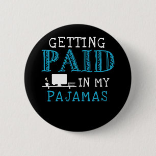 Work From Home Funny Homeoffice Job 6 Cm Round Badge