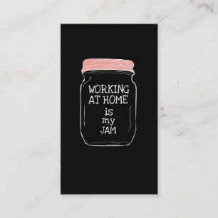 Work From Home Jam Funny Homeoffice Job Business Card