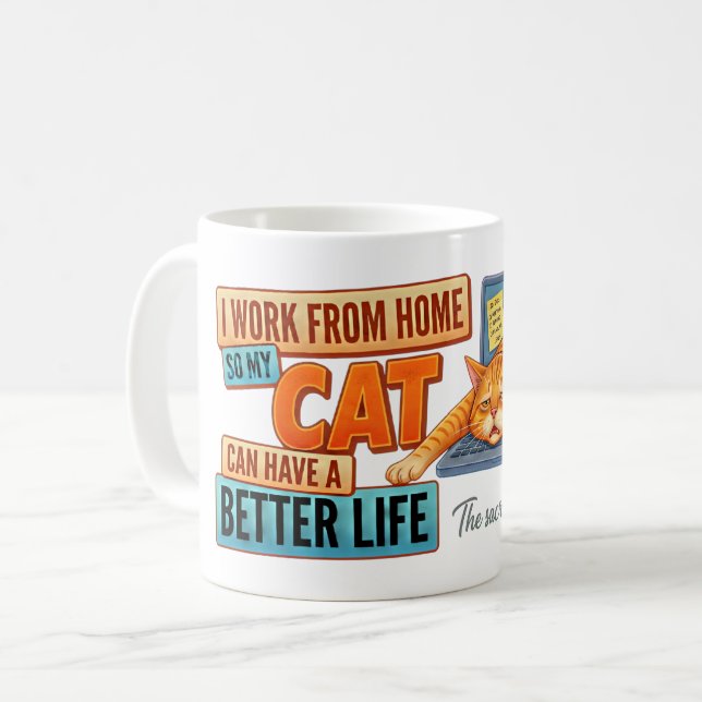 Work From Home Mug - Funny WFH Gift (Front Left)