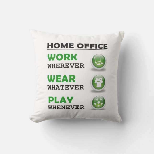 Work From Home Office Funny Cushion (Front)