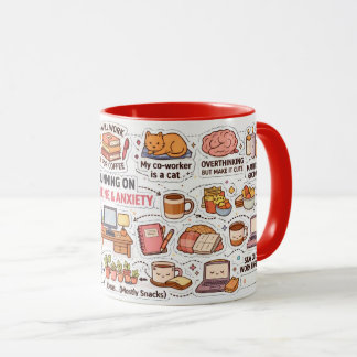 Work‑From‑Home Sticker Mug – Caffeine & Cosy Vibes