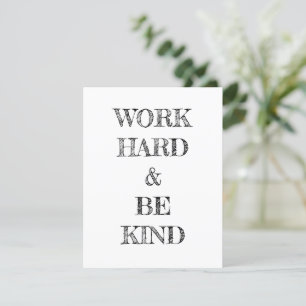 Work Hard and Be Kind Poster
