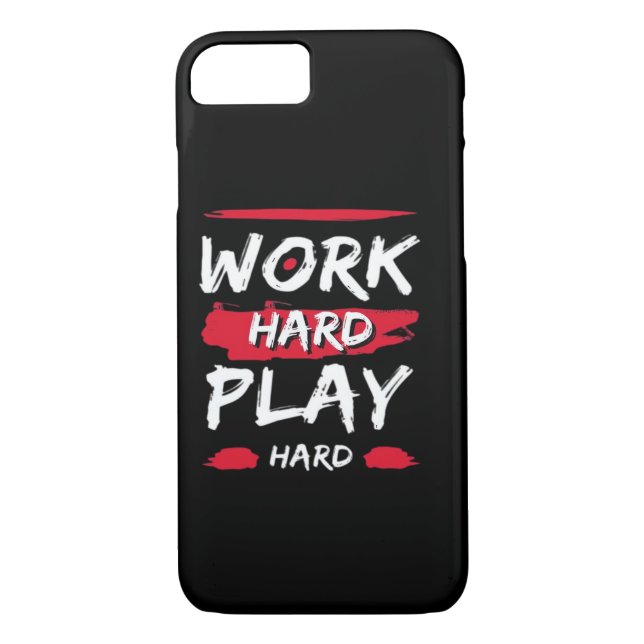 Work Hard And Play Hard Premium Case-Mate iPhone Case (Back)