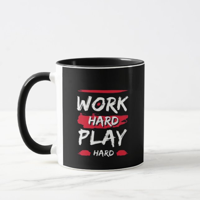 Work Hard And Play Hard Premium Mug (Left)
