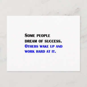Work Hard At Success Postcard