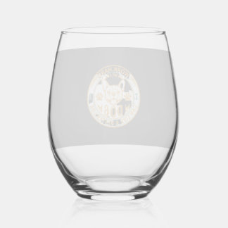 Work Hard Dog Live Better Life French Bulldog Paws Stemless Wine Glass