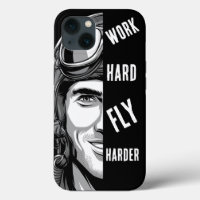 WORK hard, Fly Harder, Pilot,Comic