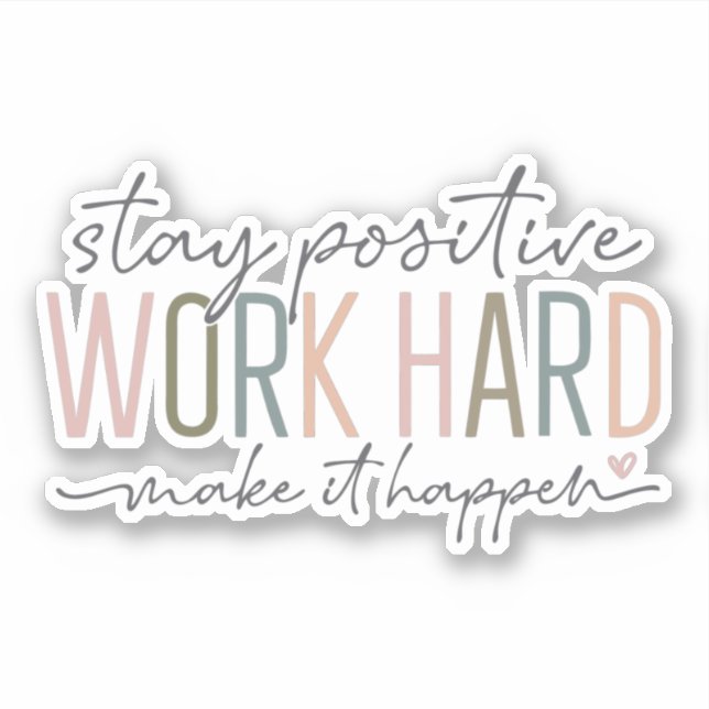 work hard make it happen femanine boss office  (Front)