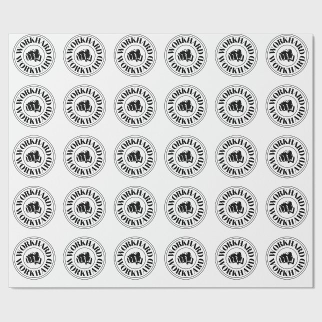Work Hard Motivational Quote  Wrapping Paper (Flat)