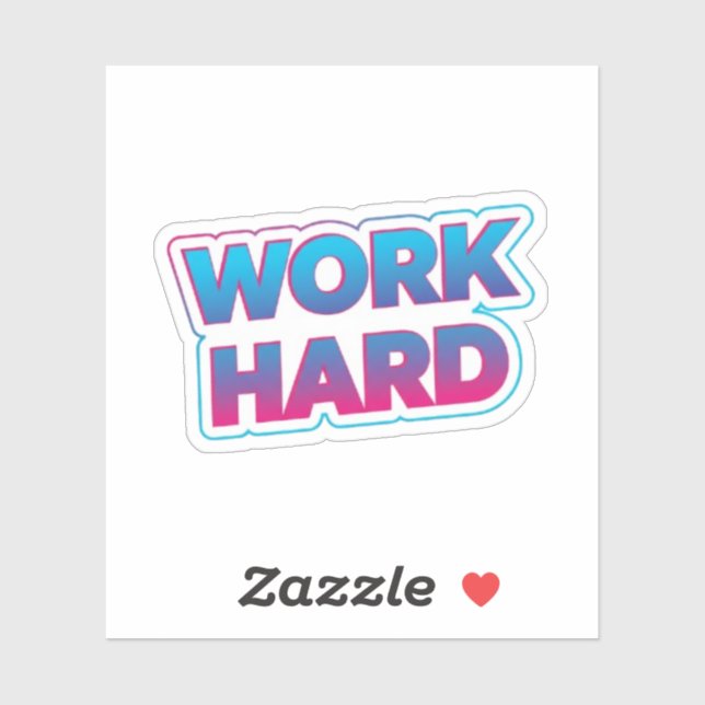 Work Hard Motivational Typography Quote (Sheet)
