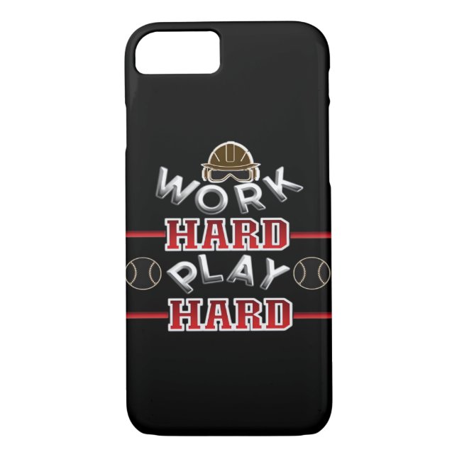 Work Hard Play Hard Classic Case-Mate iPhone Case (Back)