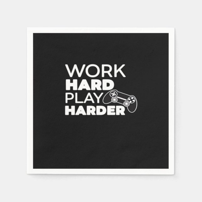 Work Hard Play Hard Classic Essential Napkin (Front)