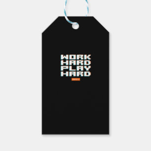 Work Hard Play Hard Classic Sloth Gift Tags