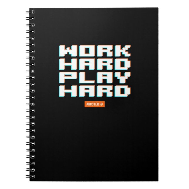 Work Hard Play Hard Classic Sloth Notebook (Front)