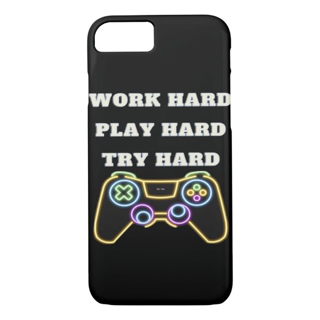 Work Hard Play Hard Classic Trending Case-Mate iPhone Case (Back)