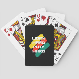 Work Hard Play Hard Cool Design Classic Playing Cards