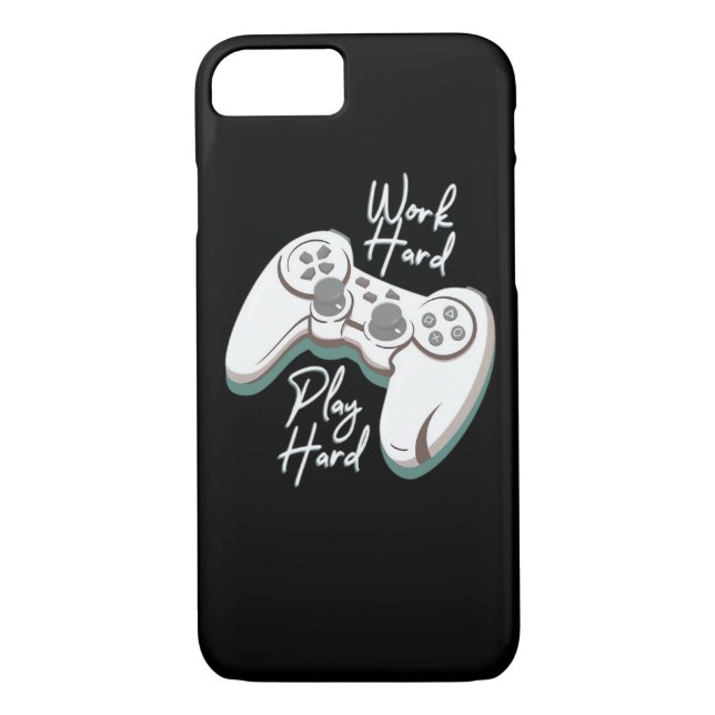 Work Hard Play Hard Essential Funny Case-Mate iPhone Case (Back)