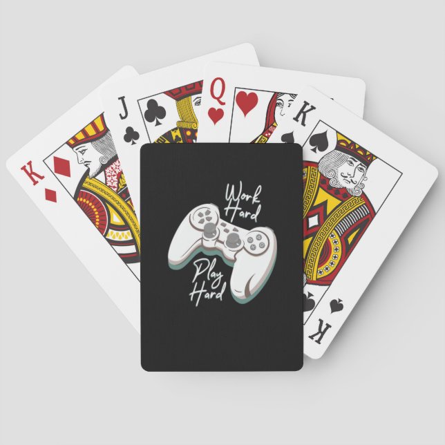 Work Hard Play Hard Essential Funny Playing Cards (Back)