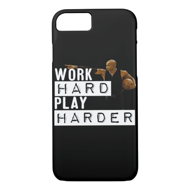 Work Hard Play Hard Funny Case-Mate iPhone Case (Back)