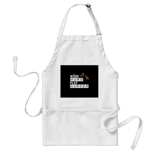Work Hard Play Hard Funny Standard Apron (Front)