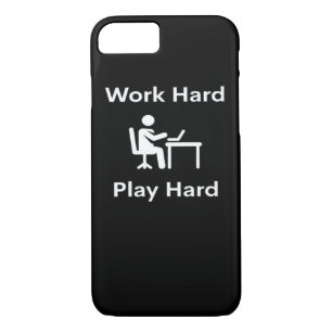 Work Hard Play Hard Laptop iPhone 8/7 Case
